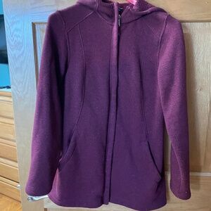 Womens Lands End Fleece Sweater Jacket Sz S